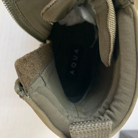 Aqua Go Hiker Combat Platform Booties Olive Green - Picture 11 of 13